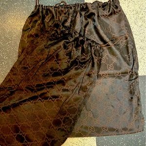 2 Gucci Brown GG All Over Logo, Purse / Shoe Dust Bag Cover Made in Italy